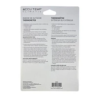 Accutemp Indoor or Outdoor Thermometer, Bracket Included, Temperature Readings in Celsius  °C and Fahrenheit and °F, Round, Weatherproof construction