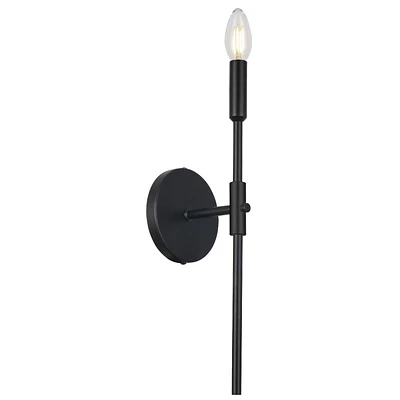 Applique murale à 1 lumière Cinthia - Noir mat