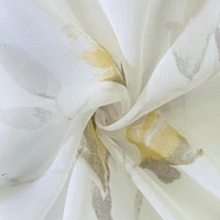 Loft Living Synergy, panneau de rideau à oeillets faux lin diaphane imprimé floral 52" x 63", corail