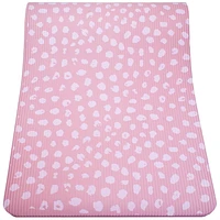 Tapis d’exercice avec pois imprimés de 10 mm – 61 cm x 182,9 cm – Violet/gris