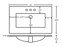 American Imaginations21-in. W Ceramic Top Set AI