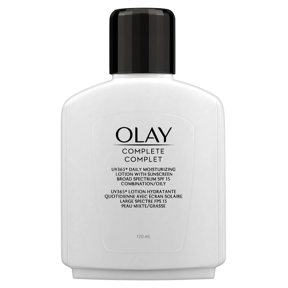 Lotion hydratante Olay Complet avec FPS 15 pour peau grasse 120 ml
