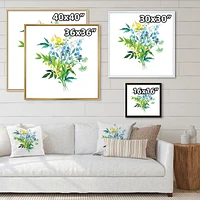 Designart Meadow Flowers Garland FLOAT FRAME WALL ART