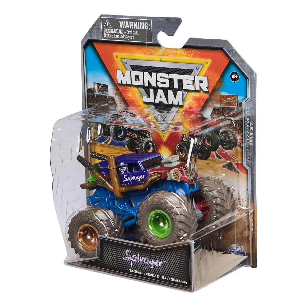 Monster Jam, Official Grave Digger Monster Truck, Die-Cast Vehicle, 1:64 Scale, Kids Toys for Boys Ages 3 and up