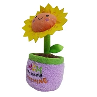 Way To Celebrate Mother's Day Plush Sunflower,9inch Height,for 3 years and up, Plush Flower