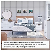 Prepac Studio Essentials 3 Drawer Nightstand White