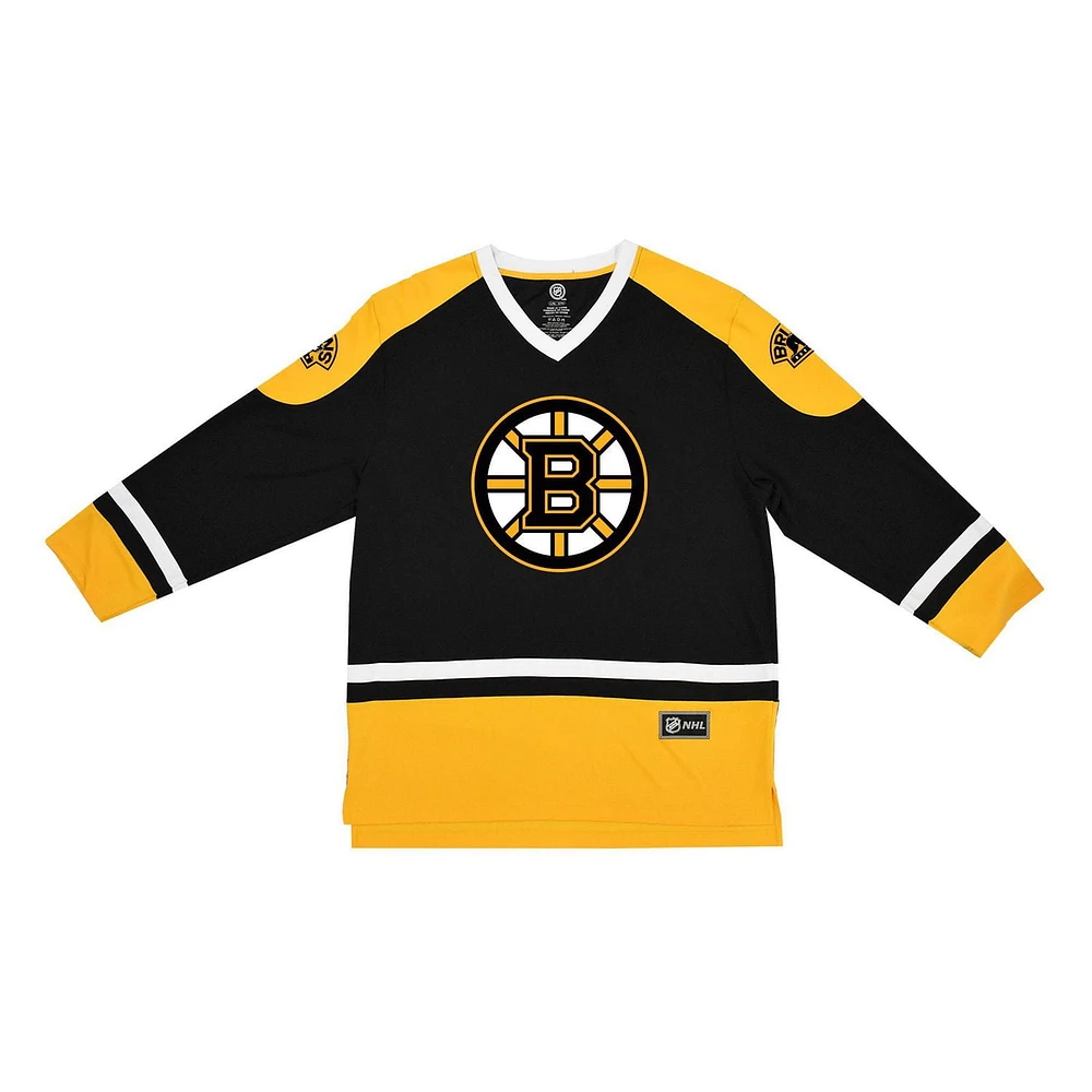 NHL Boston Bruins Mens Long Sleeve Deluxe Fans Jersey Sweater