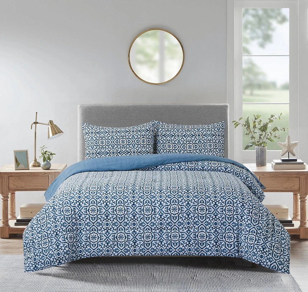 Chaps 3pc Comforter Set Navy Double/Queen, Cozy Navy D/Q Regular Blanket