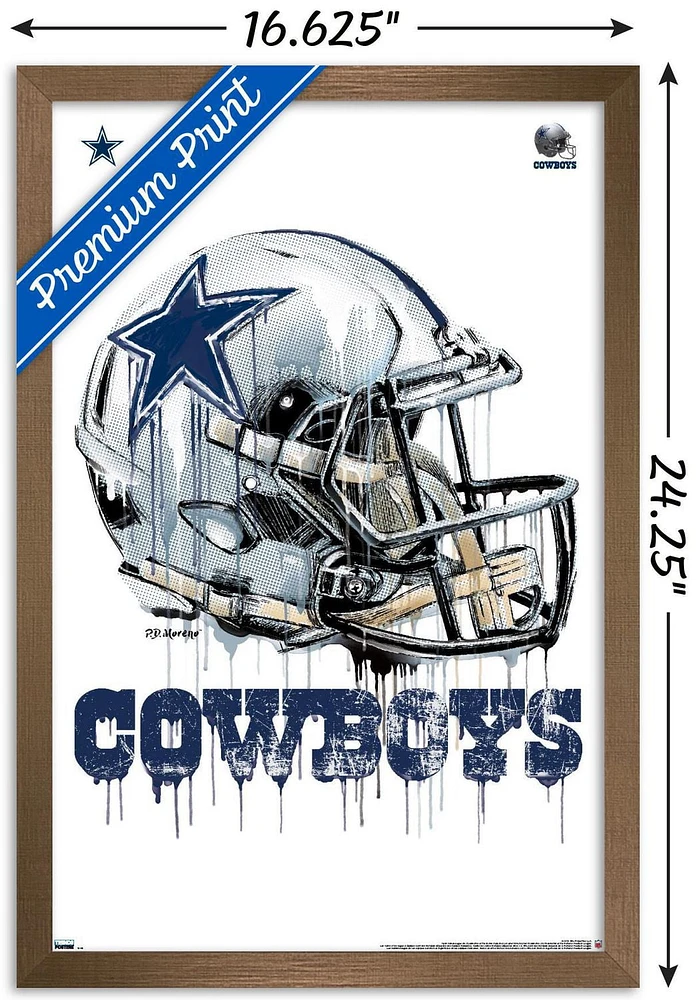NFL Dallas Cowboys - Drip Helmet 20 Wall Poster