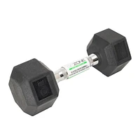 GoZone Rubber-Coated Hex Dumbbell – Black/Chrome