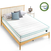 Matelas hybride à ressorts en mousse à mémoire de 12 pouces Zinus/matelas à ressorts à plateau euro/mousse infusée de thé vert/certifié CertiPUR-US/matelas dans une boîte