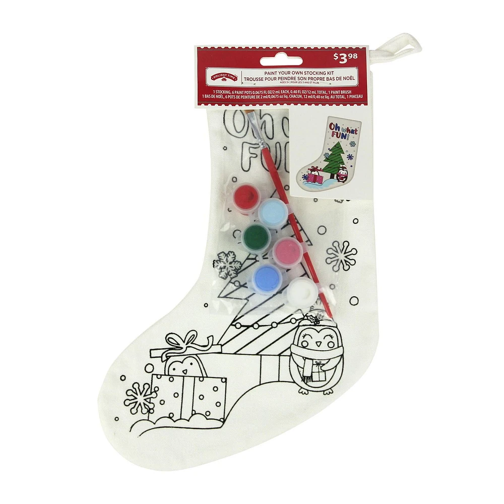 HOLIDAY TIME PAINT YOUR OWN STOCKING KIT