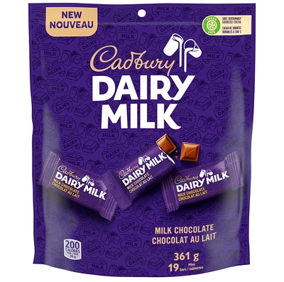 Cadbury Dairy Milk Chocolat Au Lait, 19 Unités,