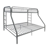 ACME Tritan Twin XL over Queen Bunk Bed in Silver