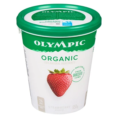 Olympic Yogourt Biologique Fraise 3 %