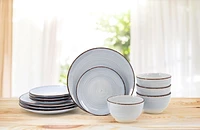 Hometrends Ensemble de 6 assiettes à dîner Sophia Ensemble de 6 assiettes plates Sophia