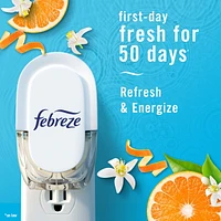 Febreze Plug In Air Freshener, Odor-Fighting Scented Oil Refill, Refresh & Energize, 2 Refills, 52ML