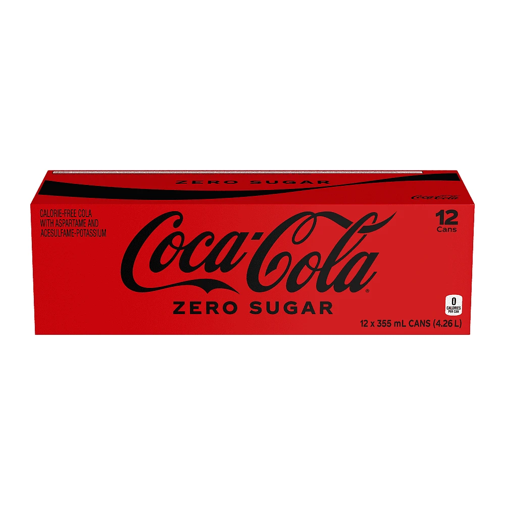 Coca-Cola Zero Sugar 355mL Cans, 12 Pack, 12 x 355 mL