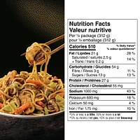 Lo Mein au poulet P.F. Chang’s MENU À LA MAISONMC - Surgelé et prêt en quelques minutes - Sans colorants, arômes, ni agents de conservation artificiels POELE POU LO MEIN