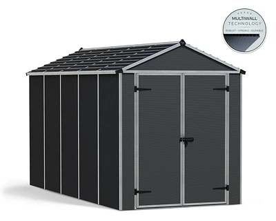 Remise de jardin Rubicon, 6 pi x 12 pi, gris foncé