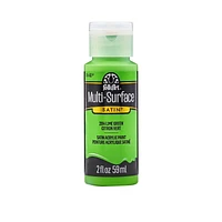 FolkArt Multi-Surface Satin Acrylic Paint, 2 oz., Lime Green, FolkArt Multi-Surface Paint