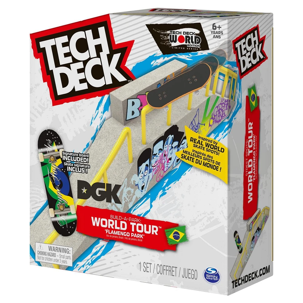 Tech Deck, Build-A-Park World Tour, Parc de Flamengo (Brésil), Coffret rampe avec fingerboard Signature