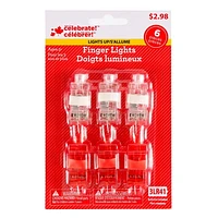 Façon de célébrer! Les lumières LED allument les doigts, 6ct Lumière de doigt, 6ct