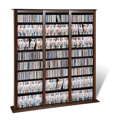 Prepac Bibliothèque mince multimédia triple largeur