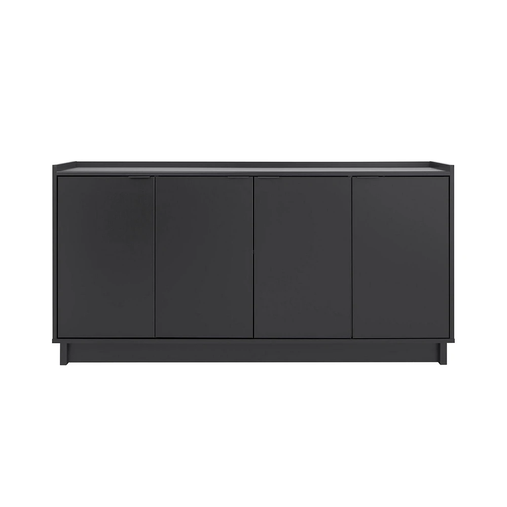 Prepac Buffet 4 portes Simply Modern Blanc