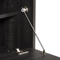 Meuble TV moderne CorLiving Cole avec rangement ouvert et fermé pour téléviseurs jusqu'à 85 pouces - Meuble TV pour salon, meuble TV élégant, centre de divertissement moderne avec rangement