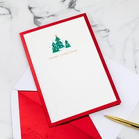 Carte Signature en 3 dimensions de Noël, Paper Wonder de Hallmark (Sapins « Merry Christmas »)