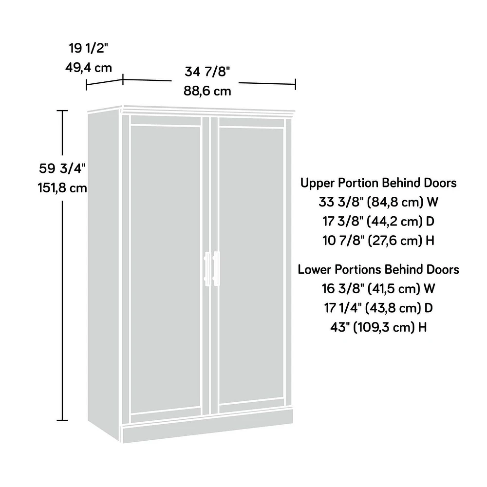 Sauder Aspen Post Storage Cabinet, Prime Oak, 433964