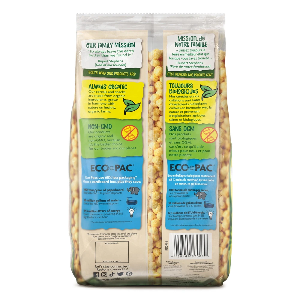 Céréales biologiques Gorilla Munch Nature's Path EnviroKidz sac Eco Pac de 650 g Gorilla Munch sac Eco 650