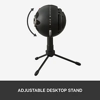 Blue Snowball iCE Plug 'n Play USB Microphone for Recording, Streaming, Podcasting, Gaming on PC and Mac, with Cardioid Condenser Capsule, Adjustable Desktop Stand and USB cable - Black
