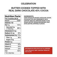 Celebration Dark Chocolate 45% Cocoa Butter Cookies, 240 g