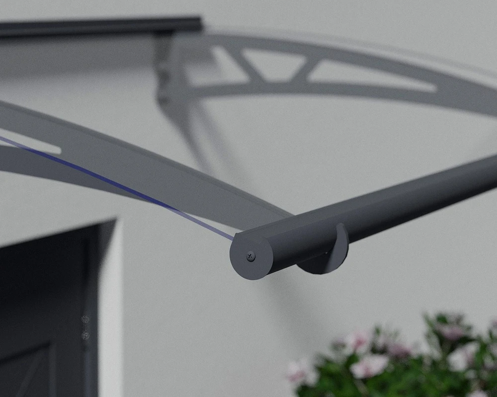 Auvent de porte Altair CANOPIA de PALRAM 3 pi x 14 pi - Gris