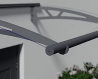 Auvent de porte Altair CANOPIA de PALRAM 3 pi x 14 pi - Gris