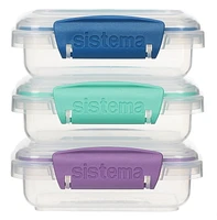 Récipients de conservation des aliments Sistema Klip It, la couleur peut varie 200 ml, paq. de 3P