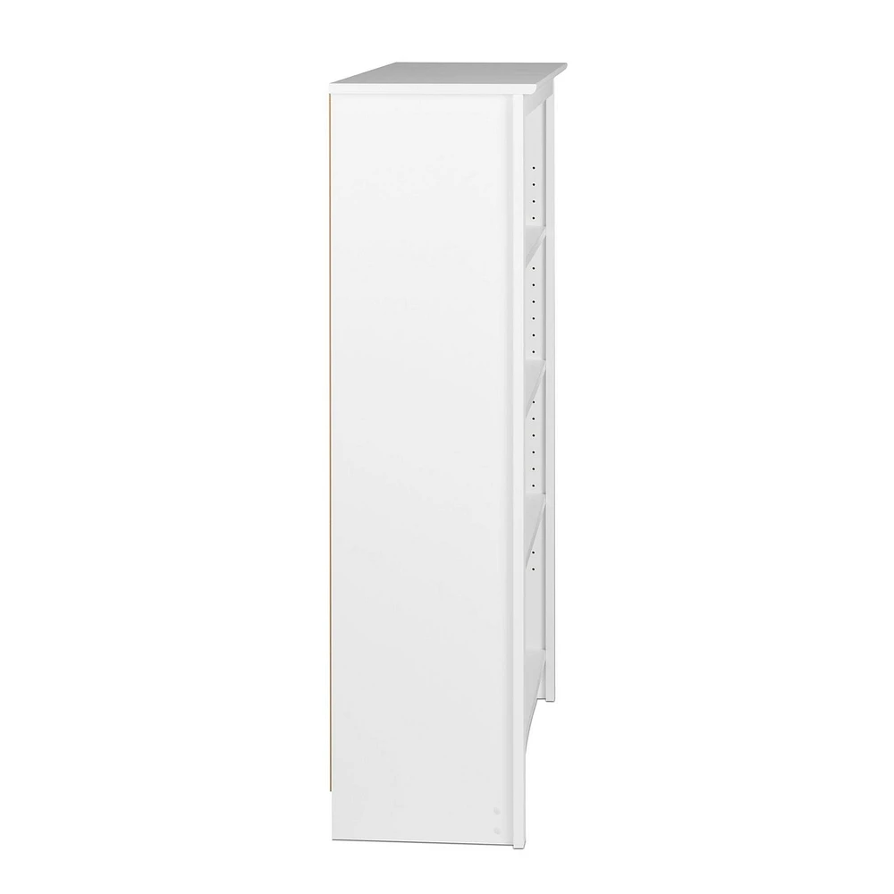 Prepac Bibliothèque standard à 4 tablettes pour bureau à domicile, blanc