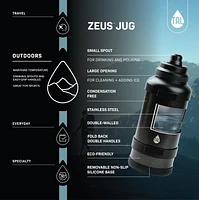 TAL Bouteille d'eau Zeus en acier inoxydable, 3 L, vert