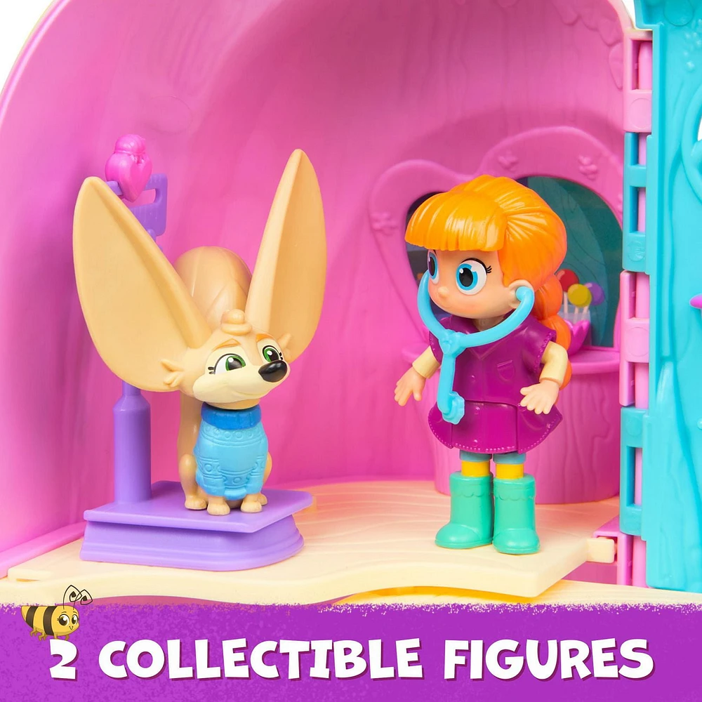 Vida la Véto, Coffret Diagnostic avec figurines articulées Vida et Kipp et stéthoscope amovible, jouets pour filles et garçons à partir de 3 ans