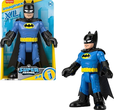 Imaginext DC Super Friends Batman XL Figure 10-Inch Poseable Preschool Toy, Black & Blue