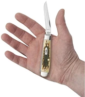 Mini trappeur en os d'ambre Jig aux graines de pêche