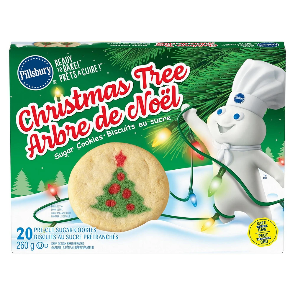 Pillsbury™ Ready to Bake!™ Sugar Cookies Christmas Tree, 20 Pre-cut Sugar Cookies, 260 g