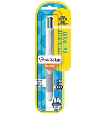 Stylo rétractable InkJoy Quatro de Paper Mate à quatre couleurs, Paq./4