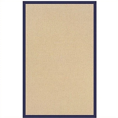 Linon Athena Cotton Rug in Sisal and Blue-2'6" x 8'