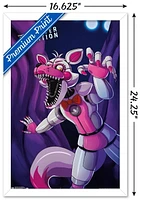 Five Nights at Freddy's: Sister Location - Funtime Foxy Wall Poster, 14.725" x 22.375" Framed