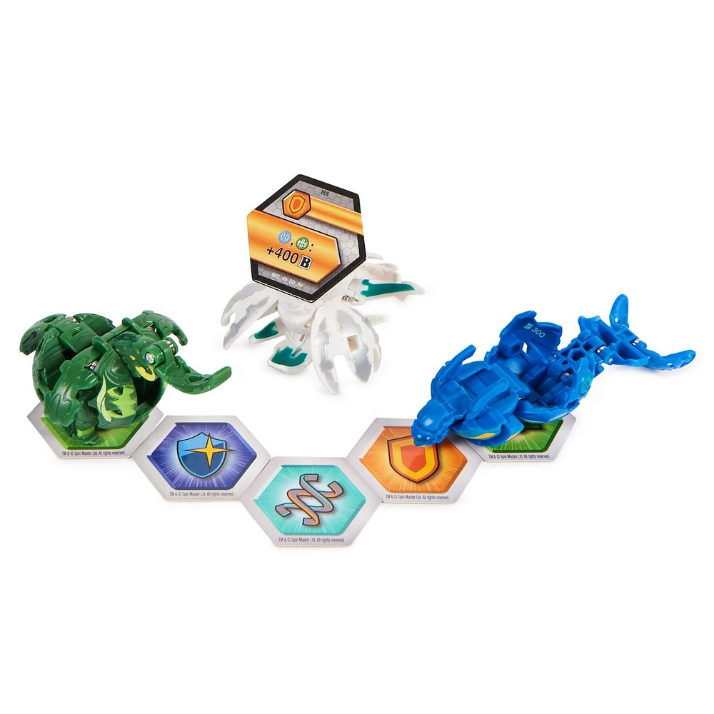 Bakugan Legends Starter Pack, Coffret de 3, Krakelios Ultra avec Centipod et Maxodon, Figurines articulées à collectionner, à partir de 6 ans