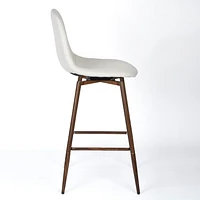 Homycasa Set of 2 Barstool Swivel Counter Stools Sleek Upholstery Barstool with Ergonomics Curved Seat