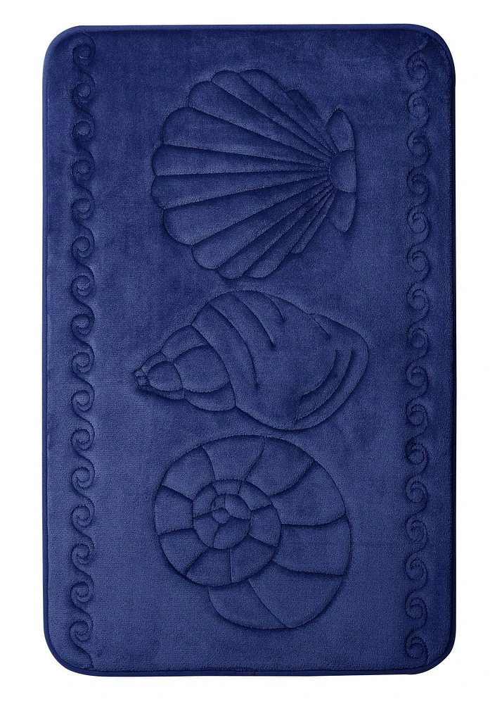 Swift Home Memory Foam Sea Shell Bath Mat